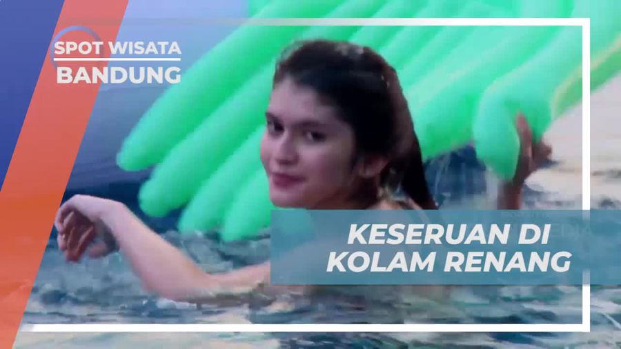 Bermain Floaties di Infinity Pool Penginapan Bernuansa Asri Kota Bandung