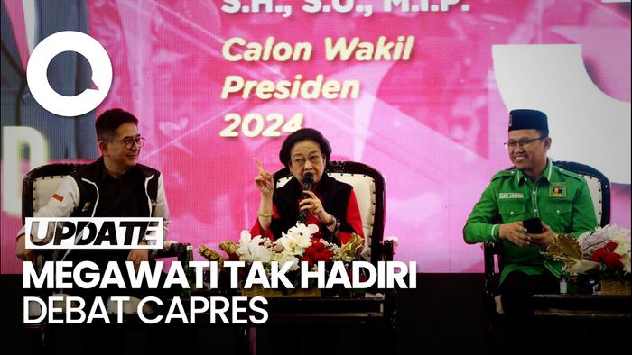Megawati Tak Hadiri Debat Perdana Capres di KPU