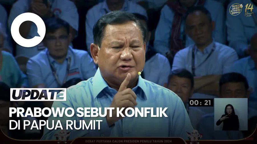 Prabowo Sebut Konflik Papua Rumit Karena Ada Campur Tangan Asing