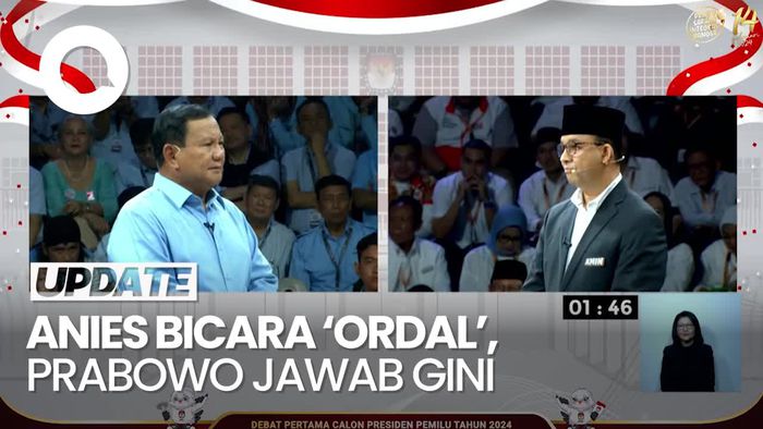 Reaksi Prabowo Saat Anies Bicara Fenomena Orang Dalam Menyebalkan