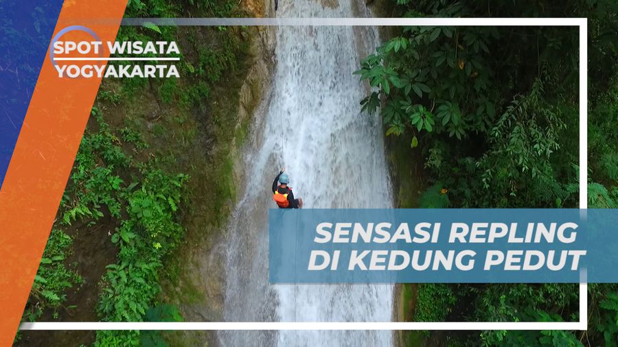Sensasi Seru dan Penuh Tantangan Repeling di Air Terjun Kedung Pedut, Yogyakarta
