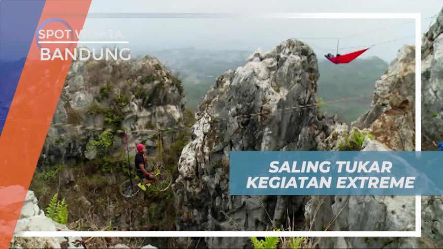 Mencoba Sepeda Gantung dan Hamocking Extreme di Gunung Tebing Hawu Bandung
