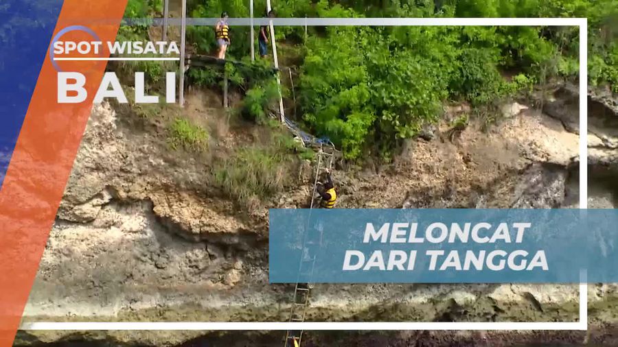 Mencoba Sensasi Melompat Dari Tangga, Cliff Jump Nusa Penida Bali