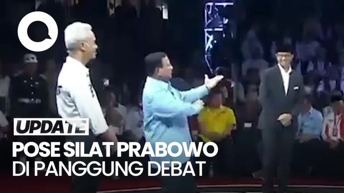 Momen Prabowo Keluarkan Jurus Silat di Panggung Debat