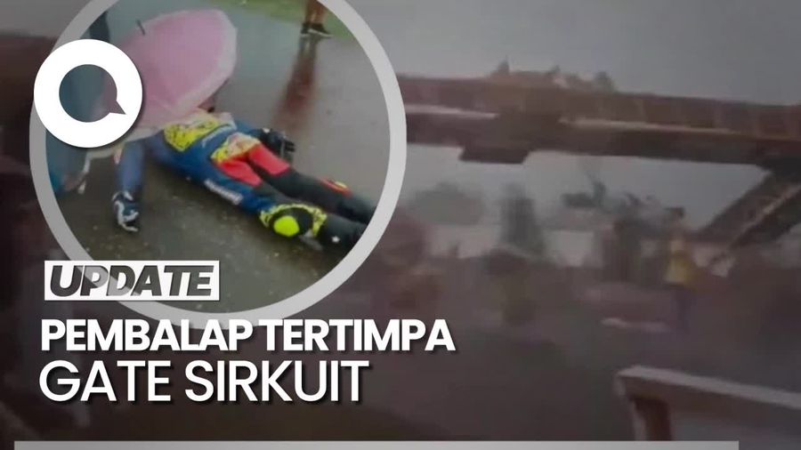 Detik-detik Gerbang Start Ambruk Timpa Pembalap Road Race di Kaltim