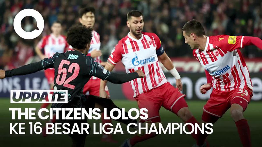 Manchester City Menang Tipis 3-2 Atas Red Star
