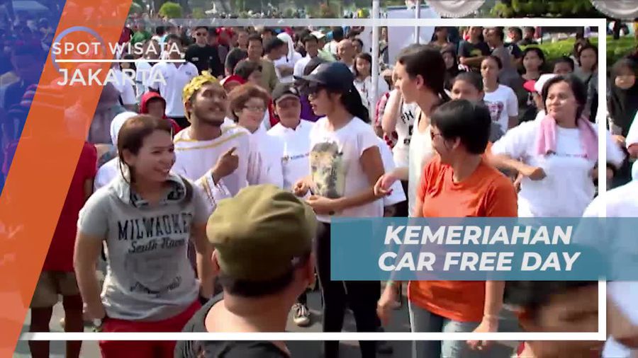 Keceriaan Berdansa Ramai-ramai Saat Car Free Day Jakarta