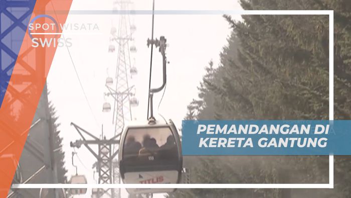 Menikmati Indahnya Pemandangan Pegunungan Titlis yang Tertutup Salju, Swiss