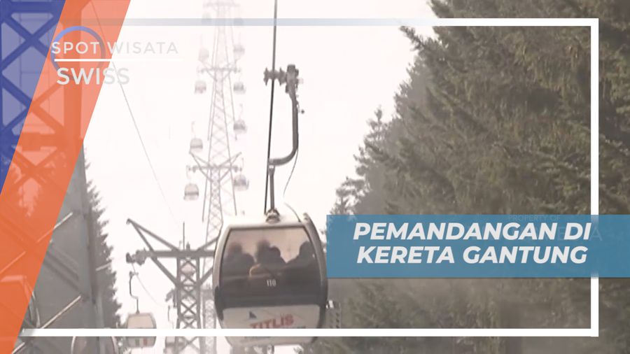 Menikmati Indahnya Pemandangan Pegunungan Titlis yang Tertutup Salju, Swiss