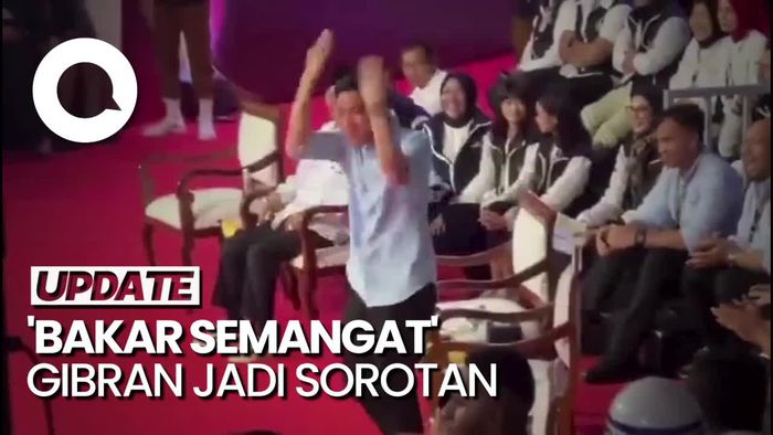 Aksi Gibran Bakar Semangat Pendukung saat Debat Berujung Minta Maaf