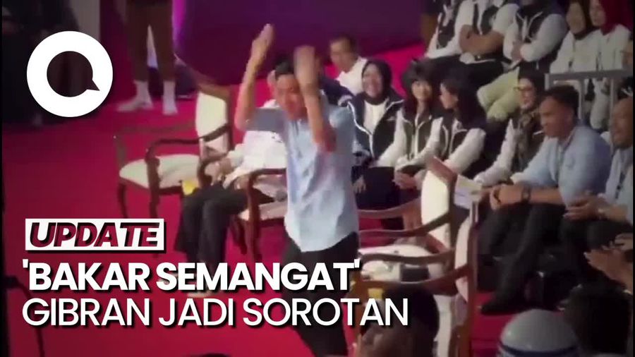 Aksi Gibran Bakar Semangat Pendukung saat Debat Berujung Minta Maaf