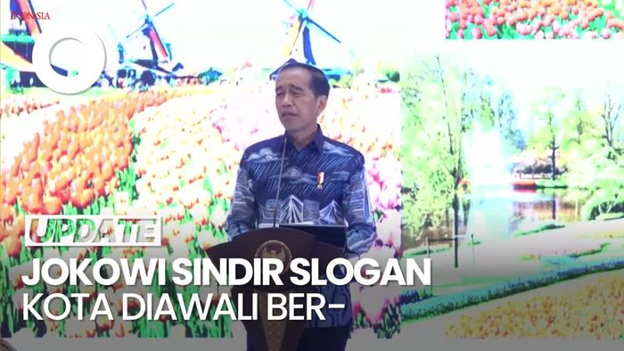 Jokowi Sindir Slogan Kota Kebanyakan di Awali Ber