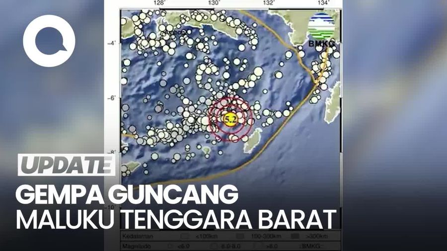 Gempa M 5,2 Guncang Maluku Tenggara Barat