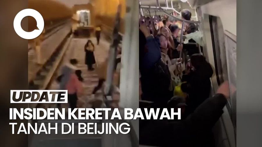 Penampakan Kereta Bawah Tanah China Putus di Tengah Jalan