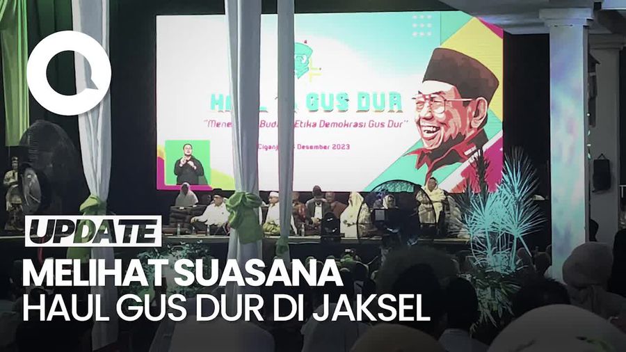 Suasana Haul Gus Dur ke-14, Ada Habib Jafar-Eks Menag Lukman Hakim