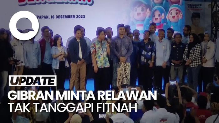 Gibran ke Relawan: Jika Ada Nyinyiran-Fitnah, Tak Perlu Ditanggapi