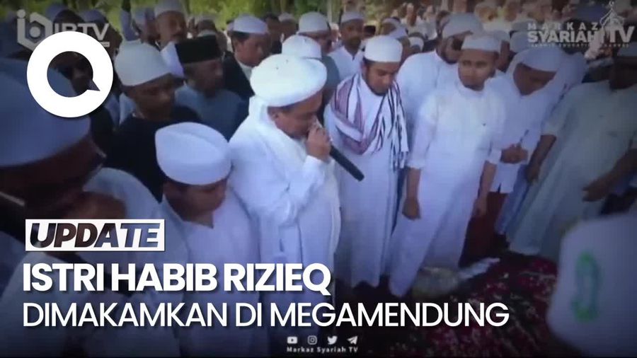 Momen HRS Melepas Sang Istri ke Peristirahatan Terakhir di Megamendung