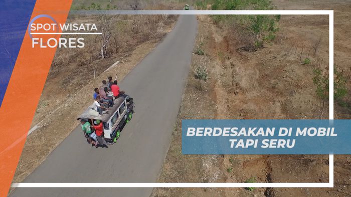 Penuh Sesak Berdesakan di Angkot, Momen Seru di Flores