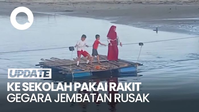 Siswa SD di Mamuju Bertaruh Nyawa Demi Bisa Sekolah
