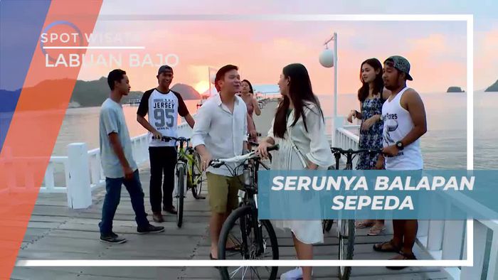 Adu Kecepatan Balap Sepeda di Dermaga Putih Labuan Bajo