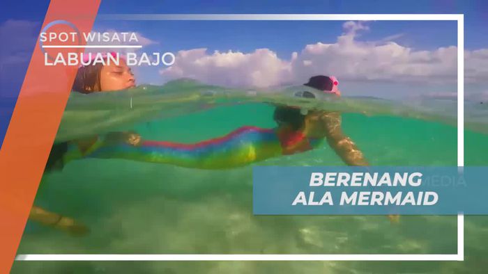 Berenang Asik ala Putri Duyung di Pulau Kanawa Labuan Bajo 