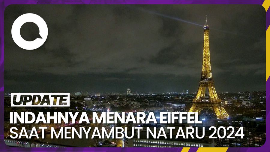 Keindahan Menara Eiffel Jelang Liburan Natal dan Tahun Baru 2024
