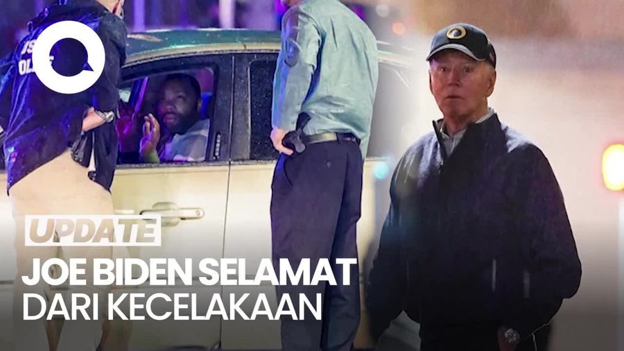 Iring-iringan Pengawal Presiden Joe Biden Ditabrak Mobil!