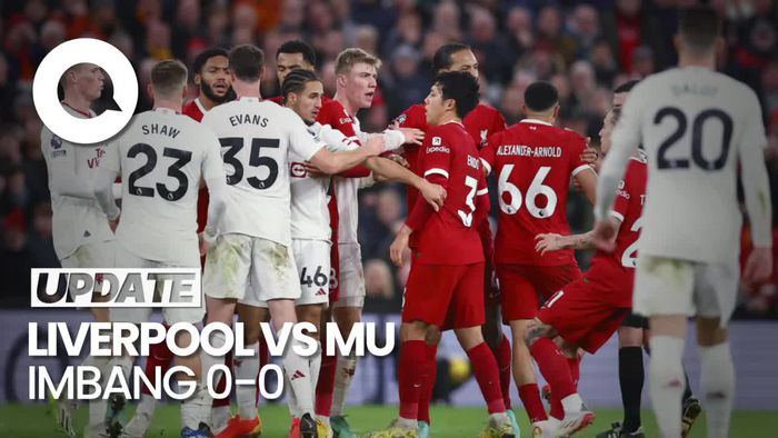 Liverpool Merosot dari Puncak Klasemen Seusai Imbang 0-0 Lawan MU
