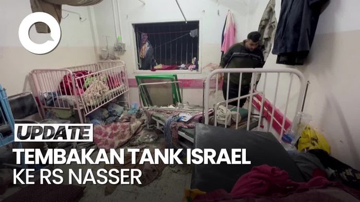 Peluru Tank Israel Hantam Gedung Bersalin RS Nasser di Khan Younis