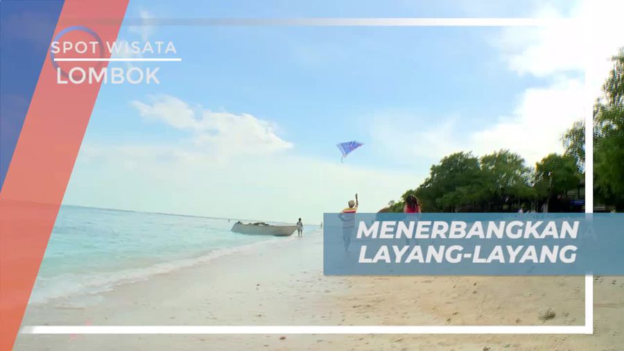 Momen Romantis Menerbangkan Layang-layang di Gili Trawangan Lombok 