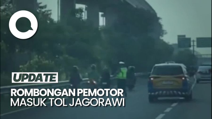 Video Rombongan Pemotor Masuk Tol Jagorawi Berujung Diberhentikan Polisi