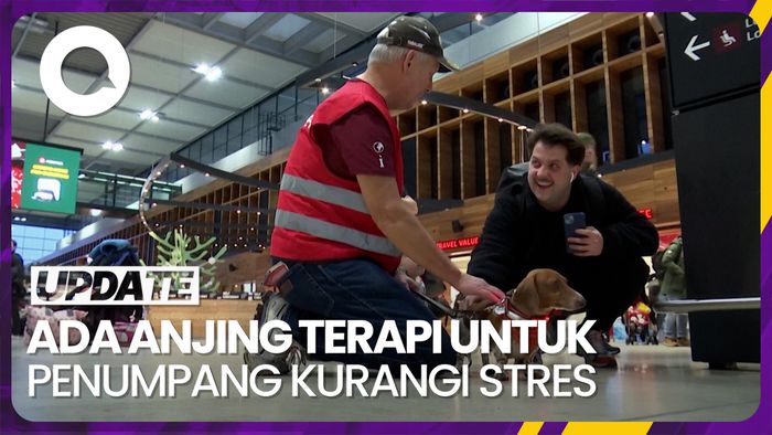 Ada Anjing Terapi untuk Penumpang Kurangi Stres Saat Berlibur di Bandara Berlin
