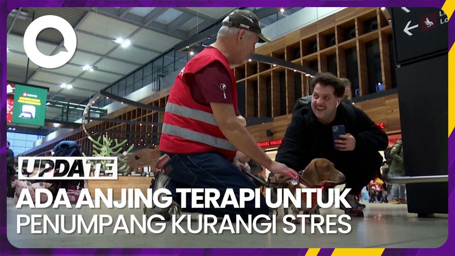 Ada Anjing Terapi untuk Penumpang Kurangi Stres Saat Berlibur di Bandara Berlin