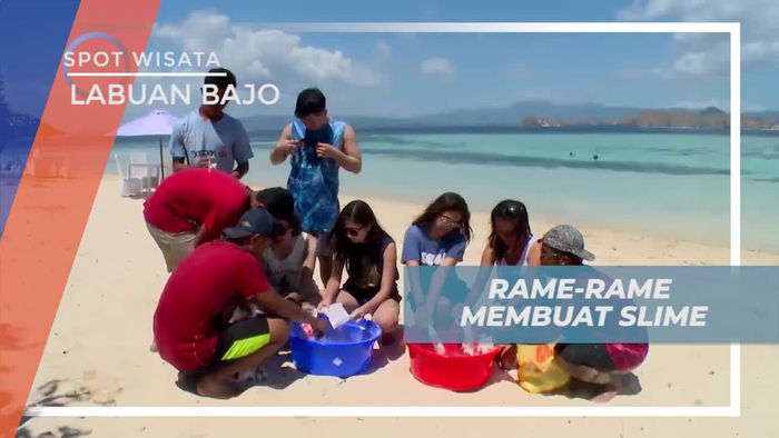 Ramai-ramai Bermain Slime di Pulau Kanawa Labuan Bajo