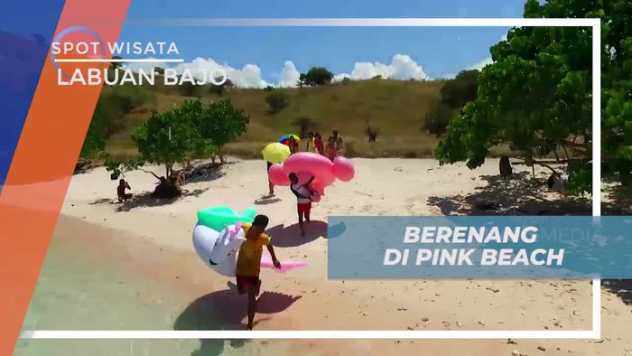 Menuruni Bukit Menuju Pink Beach, Berenang Dengan Penuh Semangat, Labuan Baju