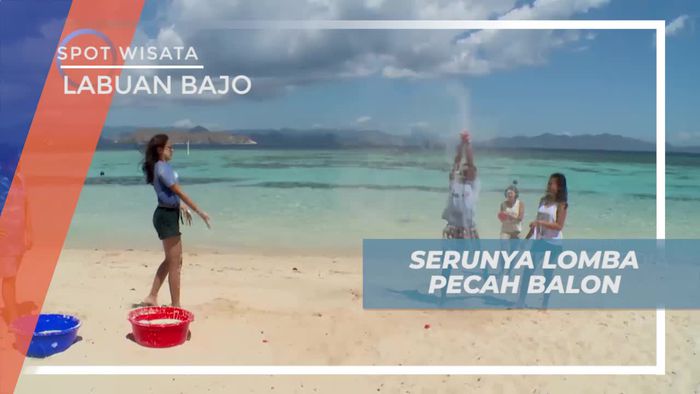 Tantangan Seru Lomba Pecah Balon di Pulau Kanawa Labuan Bajo