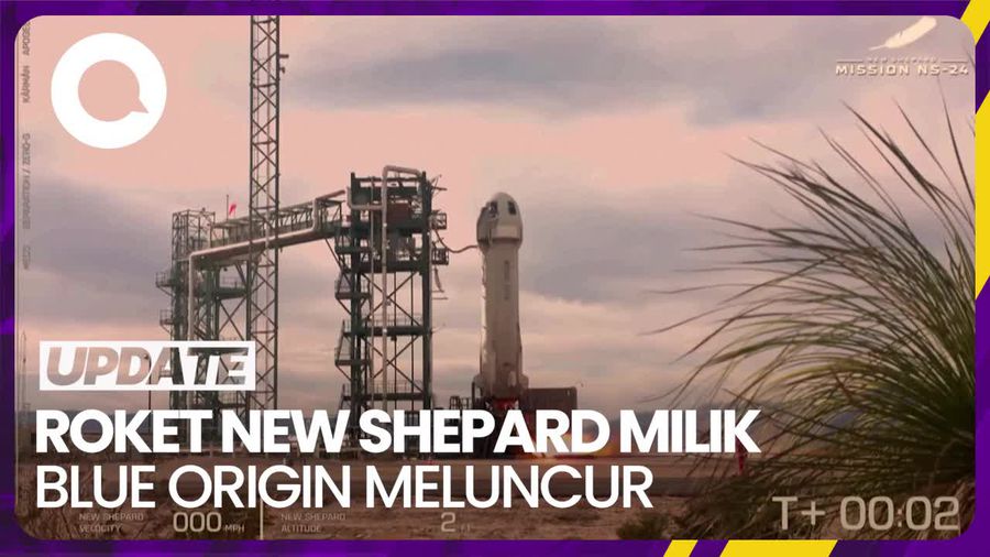 Detik-detik Peluncuran Roket New Shepard Milik Blue Origin
