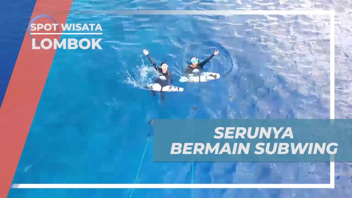 Subwing, Olahraga Air yang Populer di Pantai Gili Air Lombok