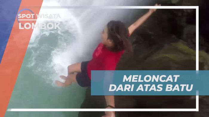 Air Terjun Mangku Sakti Lombok, Keseruan Melompat Dari Atas Batu