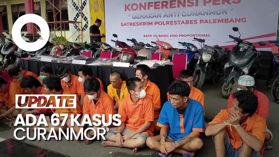 Selama 3 Pekan, Polrestabes Palembang Tangkap 32 Pelaku Curanmor