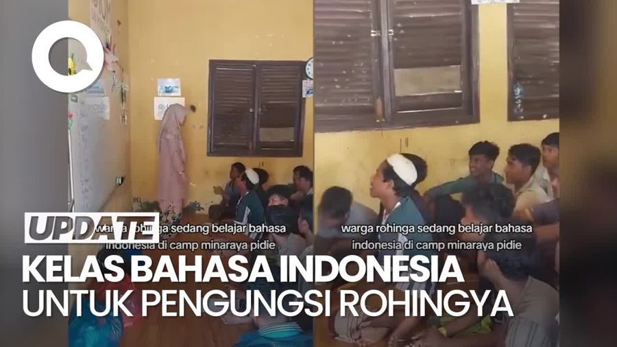 Pengungsi Rohingya di Pidie Mulai Diajarkan Bahasa Indonesia