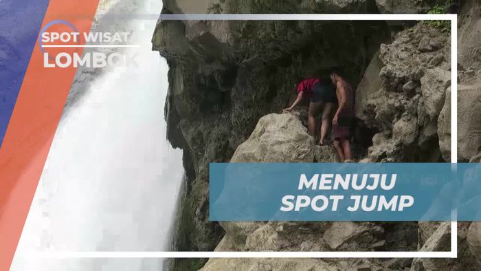 Air Terjun Mangku Sakti Lombok, Menuju Spot Melompat Setinggi 6 Meter