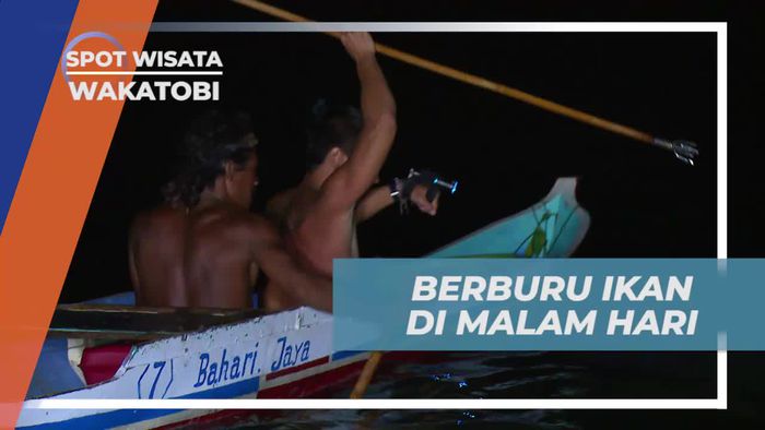 Berburu Ikan Bermodalkan Sampan dan Senter Seadanya di Wakatobi