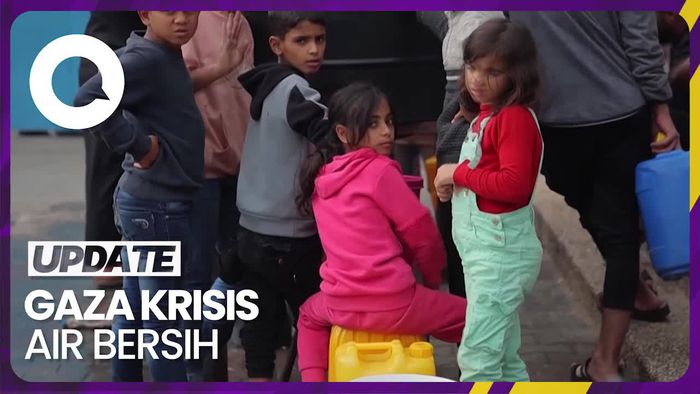 Anak-anak di Gaza Dijatah Cuma 1,5 Liter Air Per Hari