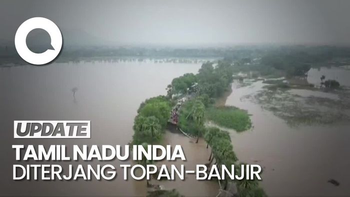 Pilu di Tamil Nadu India: Seusai Topan, Wilayahnya Kini Diterpa Banjir