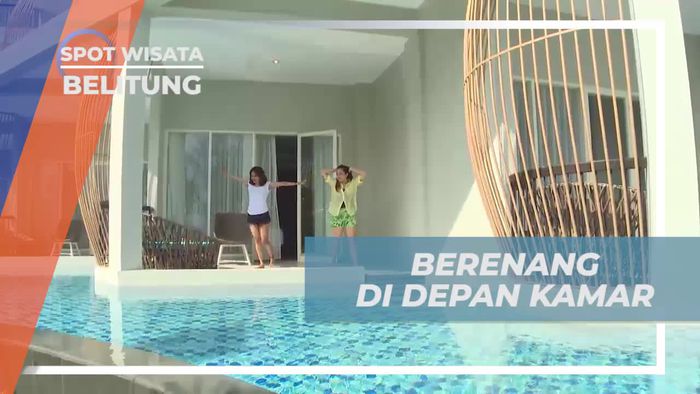 Merasakan Kesegaran Air Kolam di Penginapan Belitung