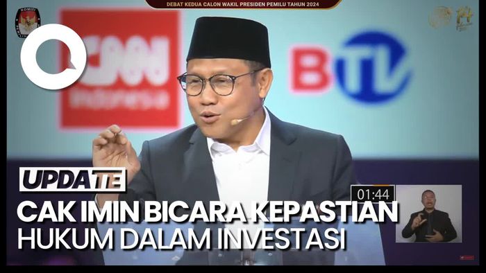 Cak Imin: Kepastian Hukum Jaminan Investasi Tidak Disalahgunakan