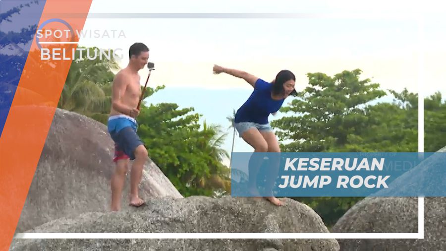 Pacu Adrenalin, Melompat ke Pantai dari Atas Batu Besar, Belitung