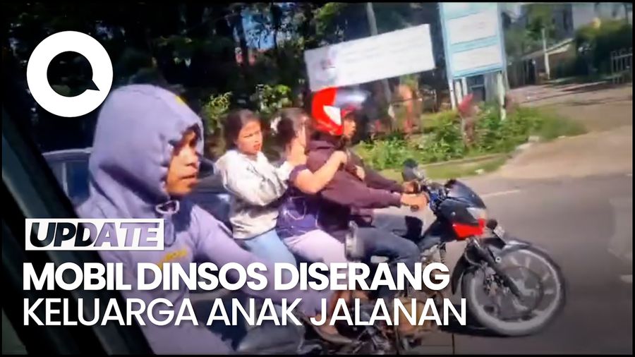 Heboh Sekeluarga Anak Jalanan Serang Mobil Dinsos di Makassar