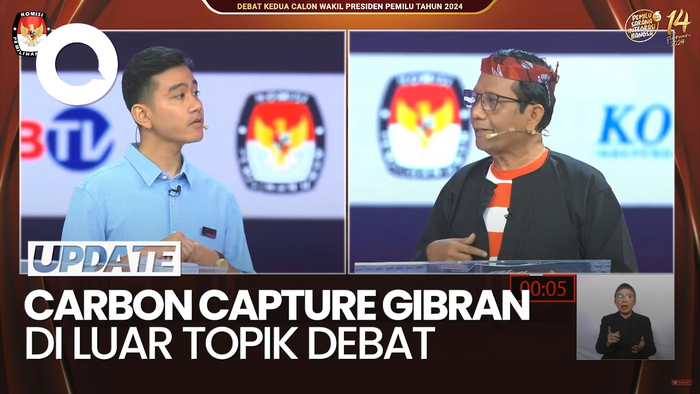 Mahfud Sentil Pertanyaan Carbon Capture Gibran yang di Luar Topik Debat